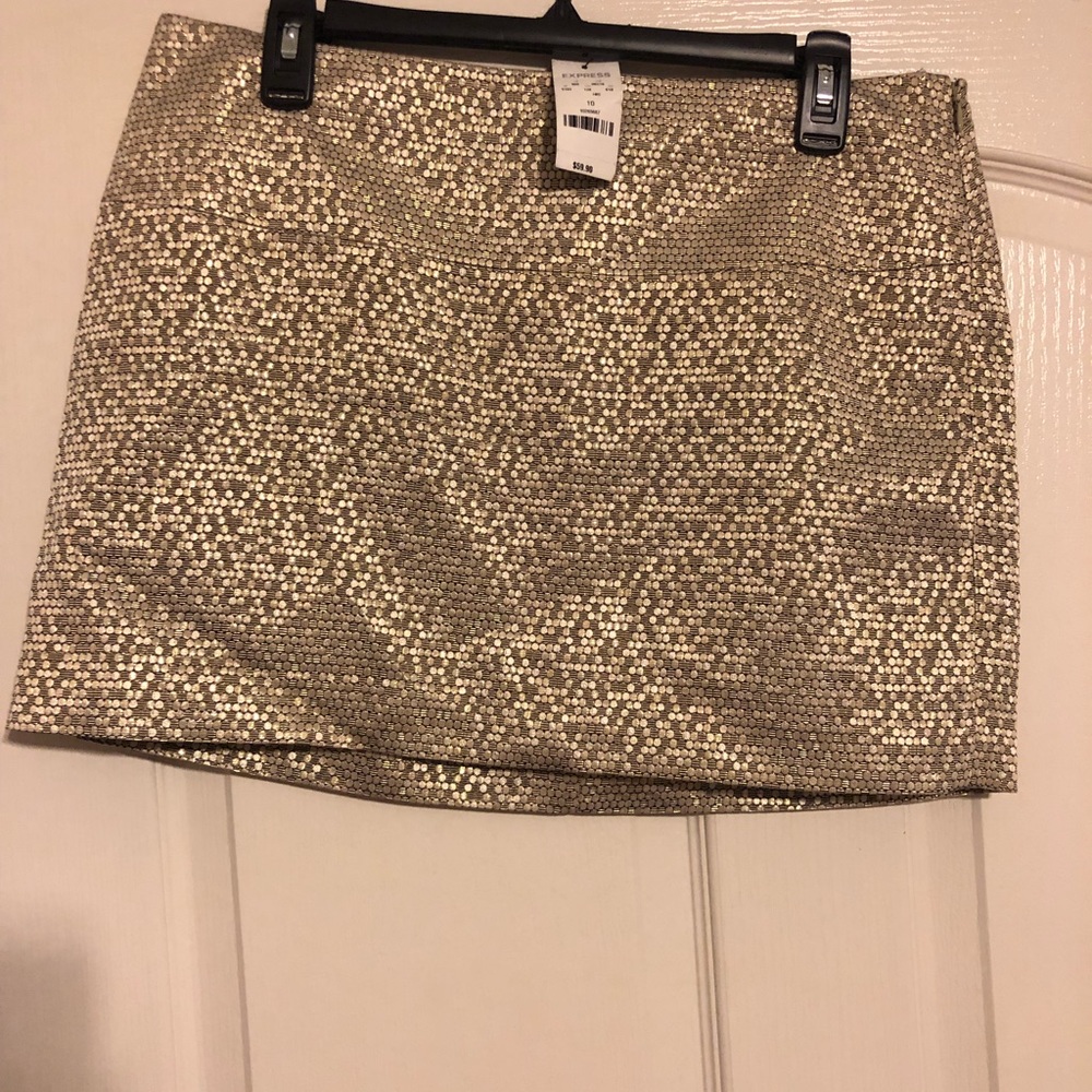 Express gold skirt. Brand new, never worn